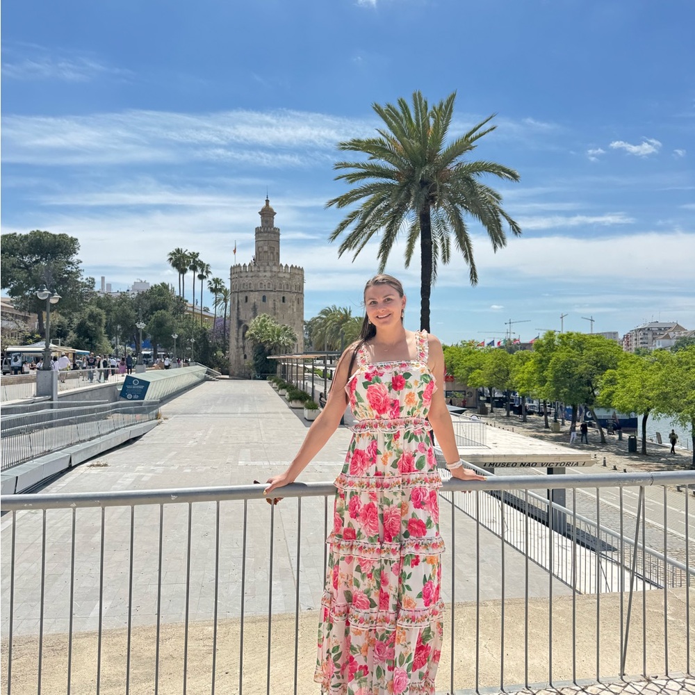 Baltic Born Floral Maxi Dress with Pink and Green